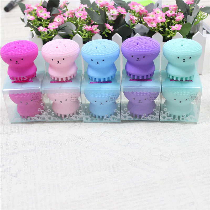 Multicolor Silicone Octopus Facial Cleansing Brush