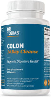 Dr. Tobias Colon 14 Day Cleanse, Advanced Gut Cleanse Detox for Women & Men with Cascara Sagrada, Psyllium Husk, Senna Leaf & Probiotics, Non-GMO Colon Cleanse, 1 Bottle of 28 Capsules (1-2 Daily)