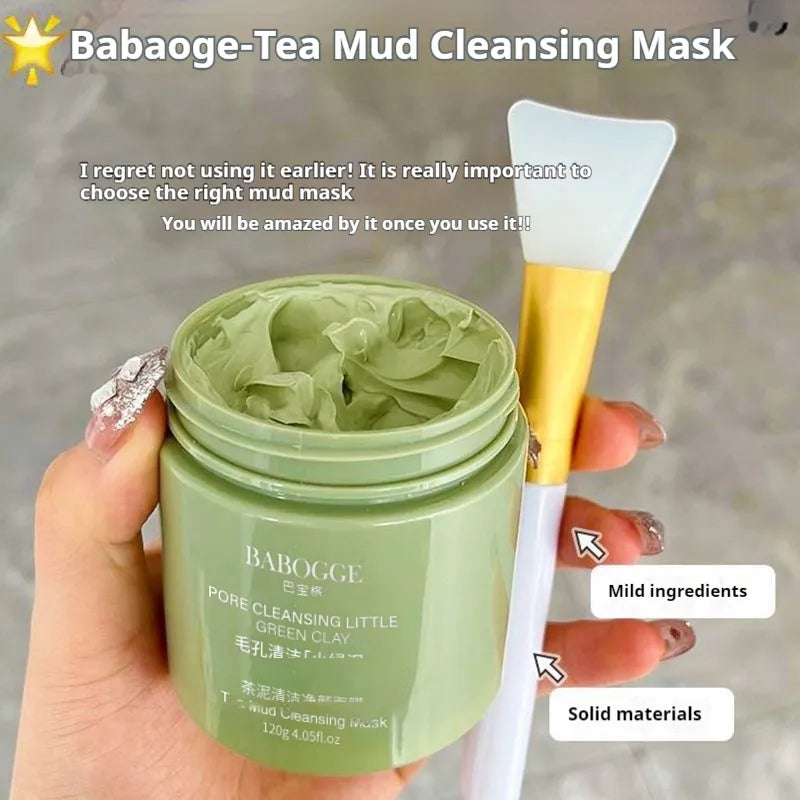 Tea Mud Cleansing Facial Mask Deep Cleansing Non-pulling Dry Daub-type Clay Mask