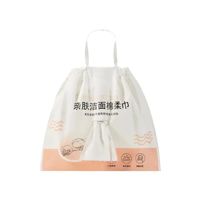 Disposable Cotton Facial Towels and Makeup Wipes with Bag