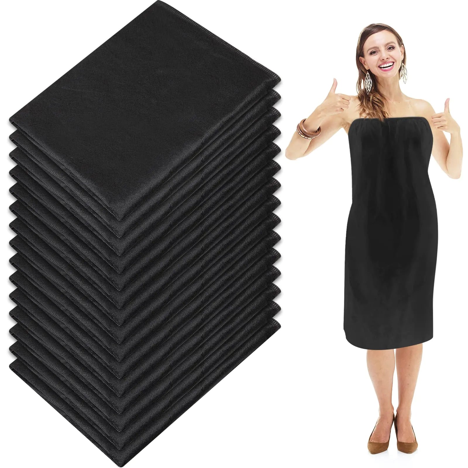 Yoiemivy 15 Pieces Disposable Spa Wrap Adjustable Non-Woven Spa Towels Closure Bath Wrap for Women Salon Massage Sauna Sweat Steaming