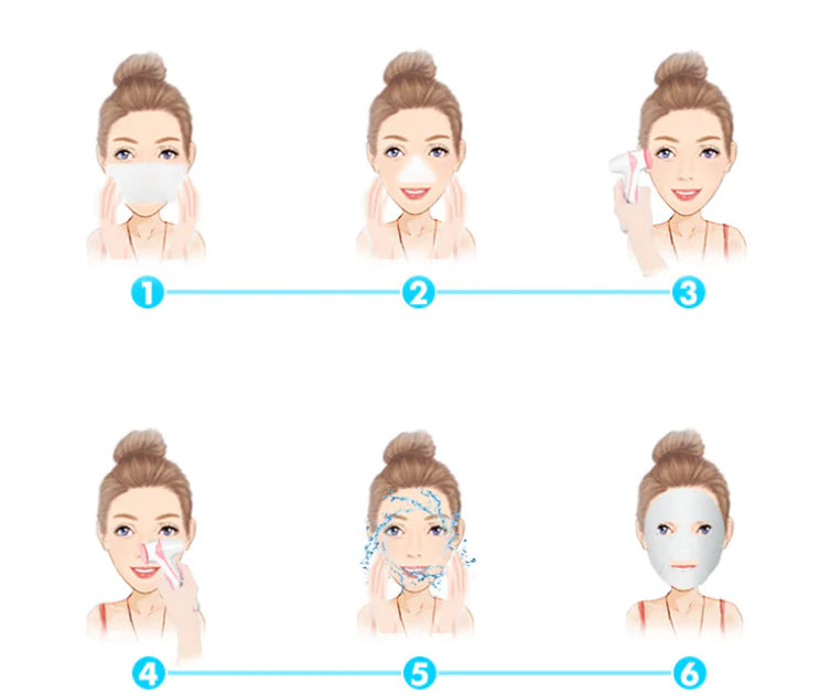 Electric Facial Cleansing Brush and Massager Device