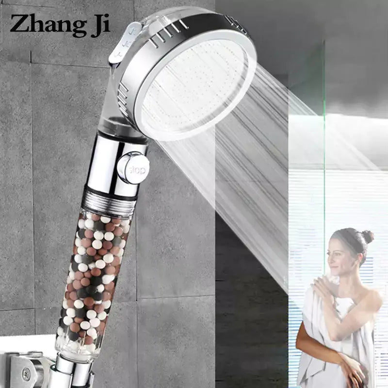 3-Function SPA Shower Head with High Pressure Filter