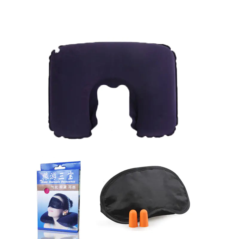 Velvet Inflatable Travel Pillow for Camping and Naps