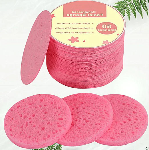 Compressed Facial Cleansing Puff with Wood Pulp Cotton