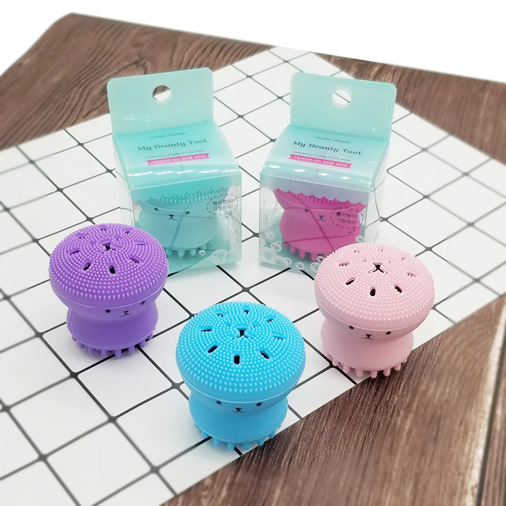 Multicolor Silicone Octopus Facial Cleansing Brush