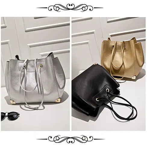 Class Appeal Handbags In Gold, Platinum And Classic Black