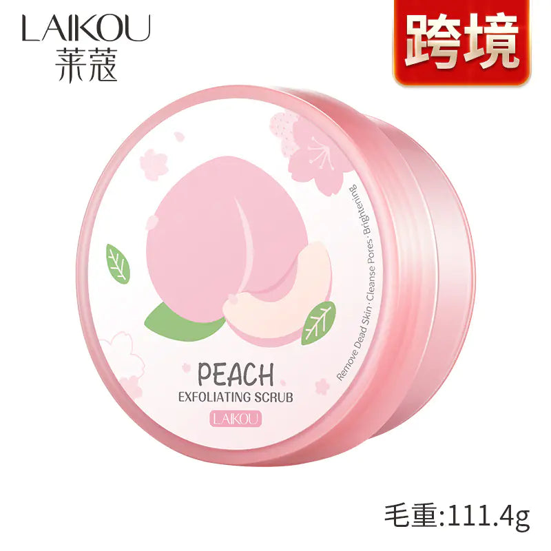 LAIKOU Peach Facial Scrub 90g for Pore Cleansing