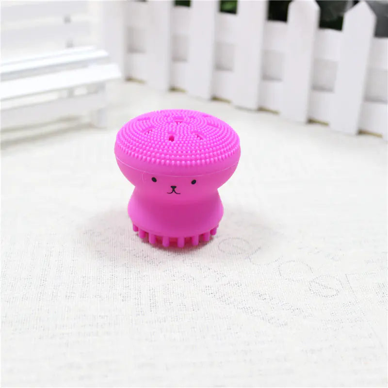 Multicolor Silicone Octopus Facial Cleansing Brush