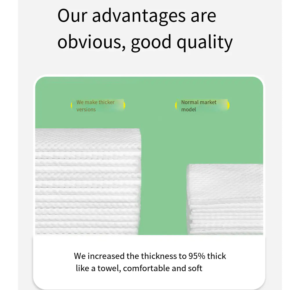 Disposable Cotton Facial Towels and Makeup Wipes with Bag