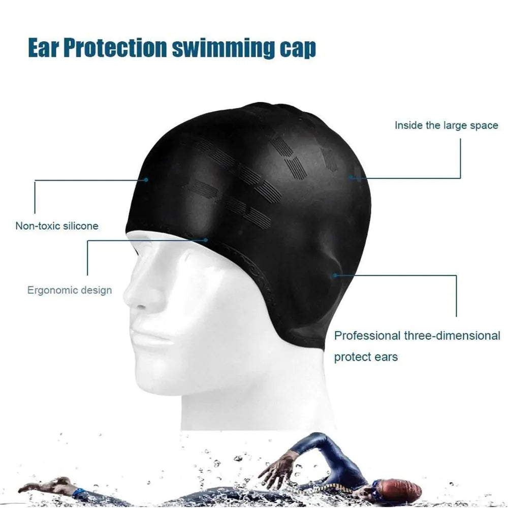 High Elastic Waterproof Swimming Cap for Long Hair