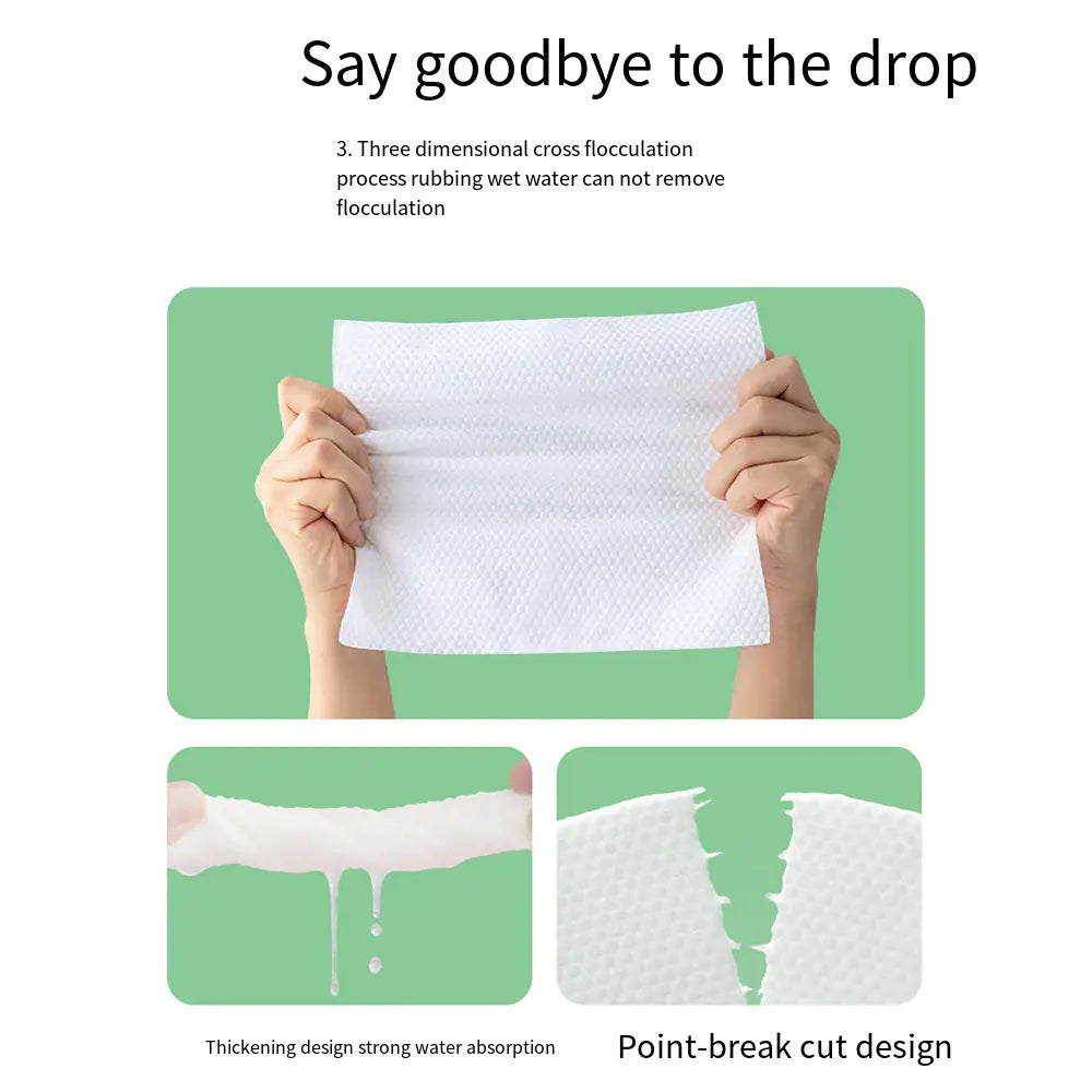 Disposable Cotton Facial Towels and Makeup Wipes with Bag