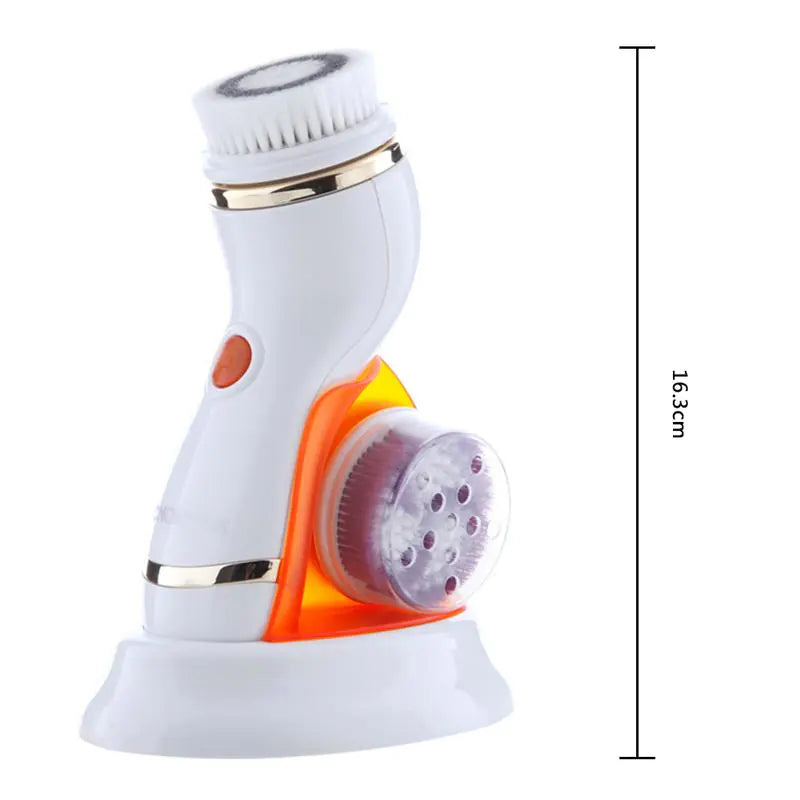 4-in-1 Electric Facial Cleansing Brush System