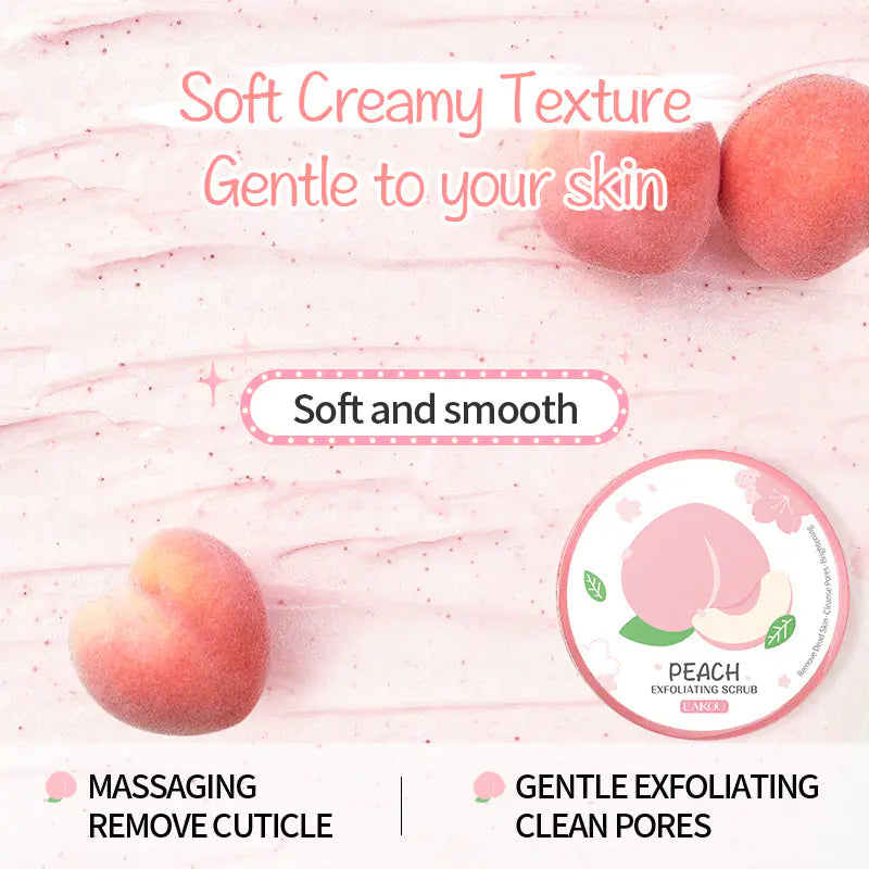LAIKOU Peach Facial Scrub 90g for Pore Cleansing