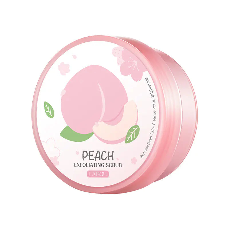 LAIKOU Peach Facial Scrub 90g for Pore Cleansing
