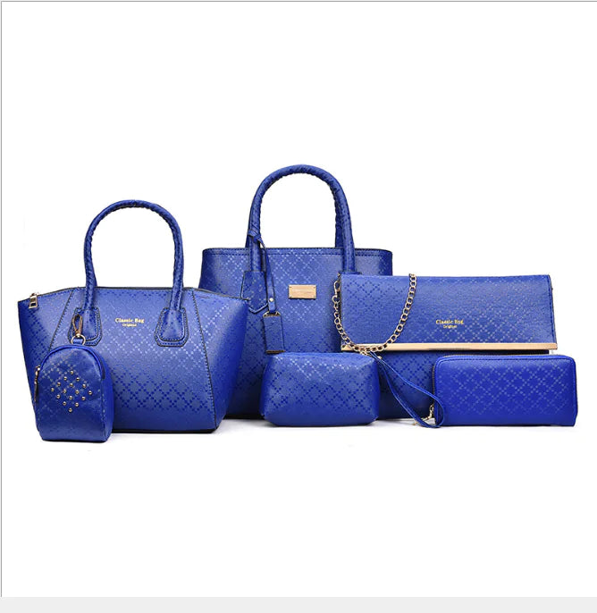 6-Piece Mother-Daughter Bag Set with Designer Handbags