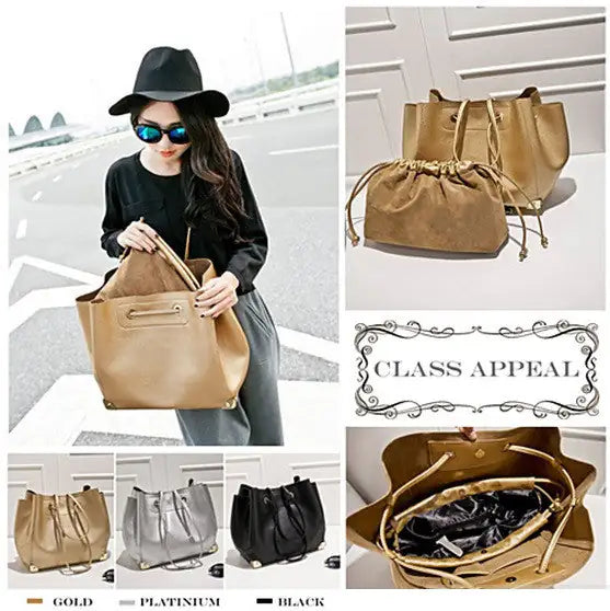 Class Appeal Handbags In Gold, Platinum And Classic Black