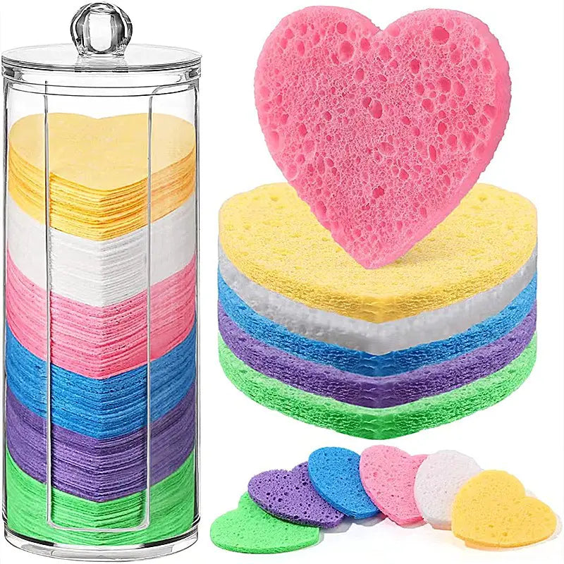 Compressed Facial Cleansing Puff with Wood Pulp Cotton