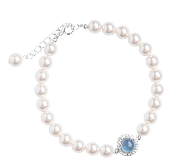 Aquamarine Pearl Bracelet with Unique Design